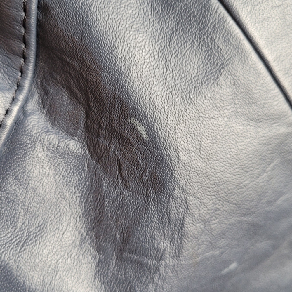 Vintage Blue Leather Fringe Shoulder Bag - Picture 9 of 14